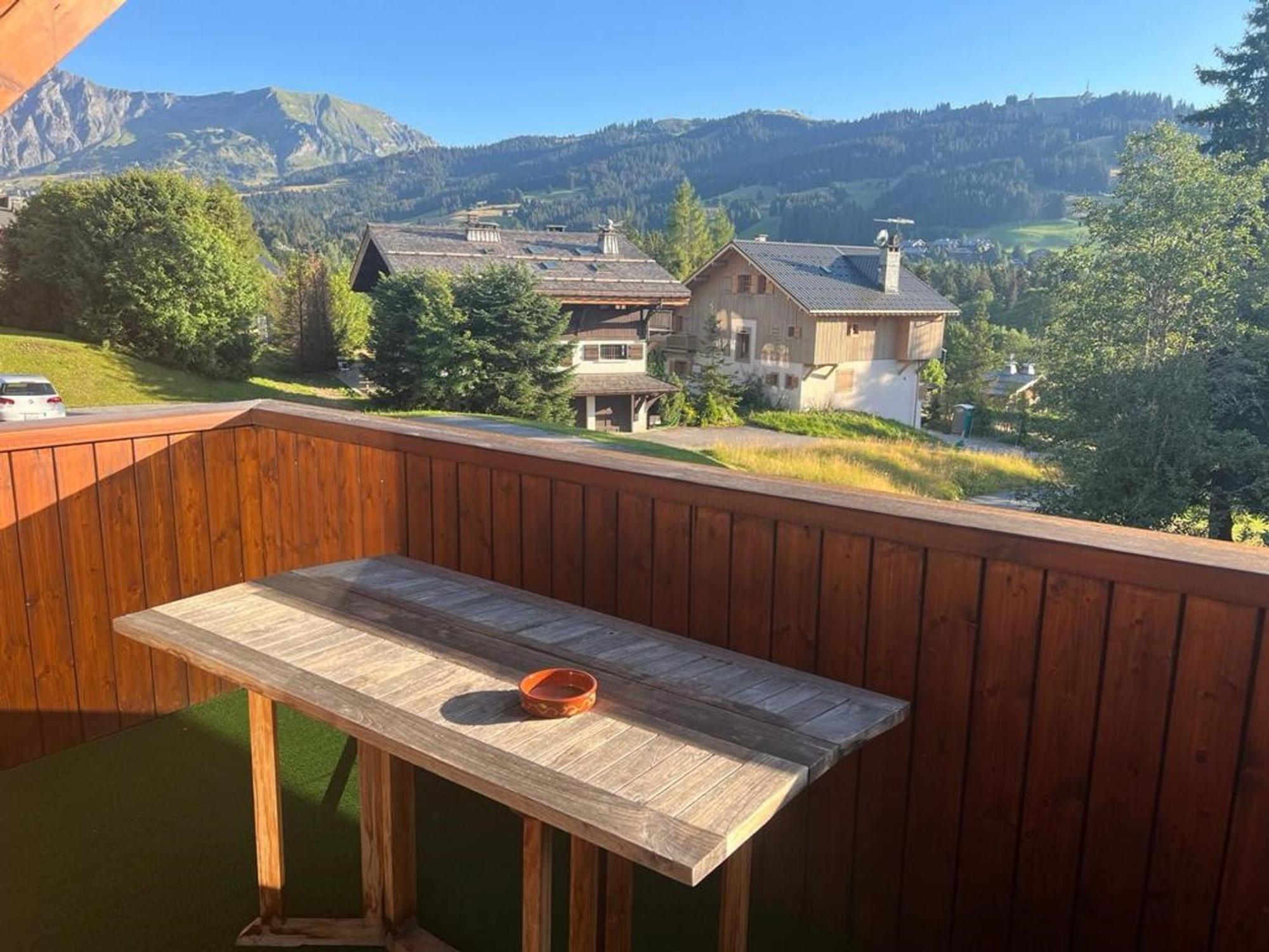 Studio 4 Pers - Balcon - Proximite Pistes Et Golf - Tv - Garage - Animaux Ok - Tennis En Ete - Fr-1-453-82 Megève Exteriör bild