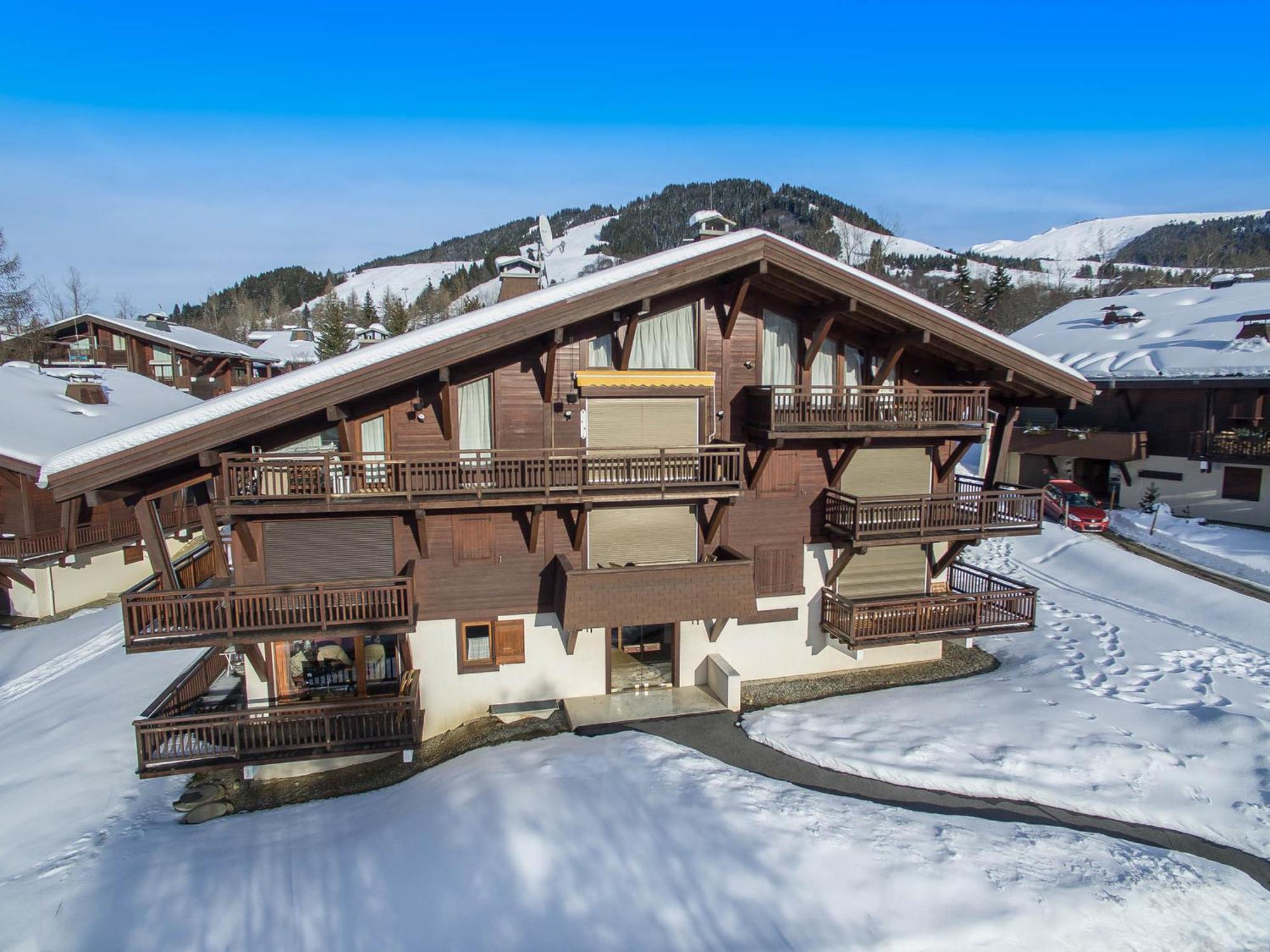 Studio 4 Pers - Balcon - Proximite Pistes Et Golf - Tv - Garage - Animaux Ok - Tennis En Ete - Fr-1-453-82 Megève Exteriör bild