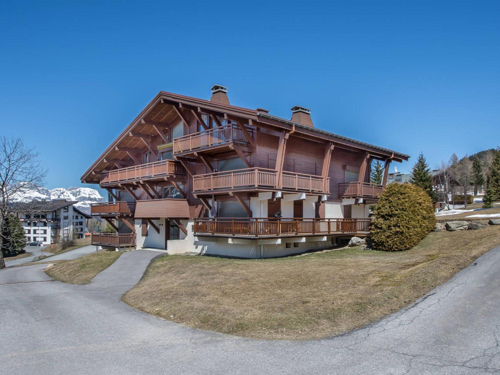 Studio 4 Pers - Balcon - Proximite Pistes Et Golf - Tv - Garage - Animaux Ok - Tennis En Ete - Fr-1-453-82 Megève Exteriör bild