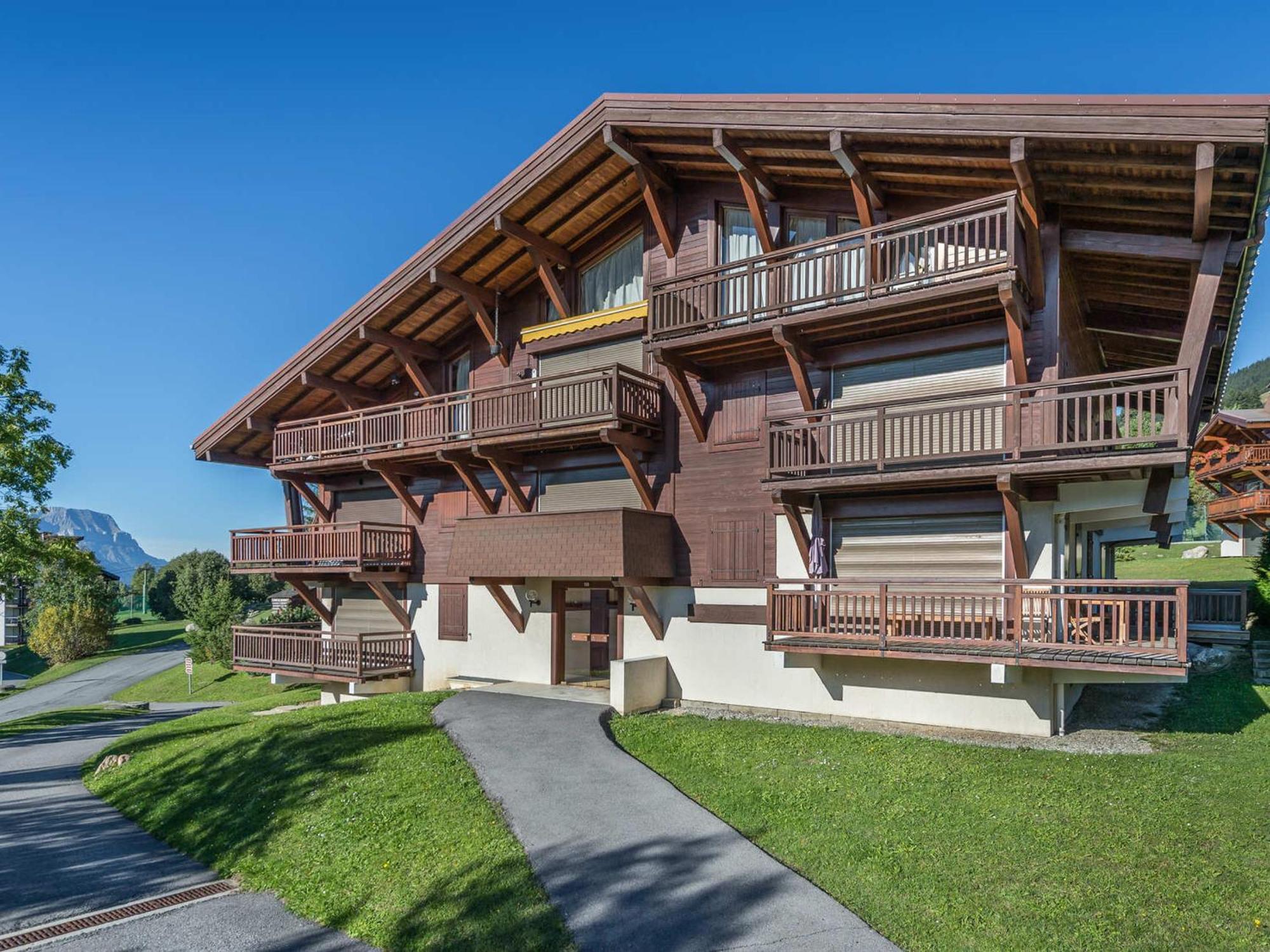 Studio 4 Pers - Balcon - Proximite Pistes Et Golf - Tv - Garage - Animaux Ok - Tennis En Ete - Fr-1-453-82 Megève Exteriör bild